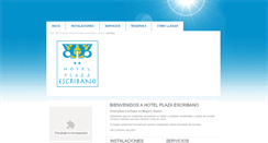 Desktop Screenshot of hotelplazaescribano.com
