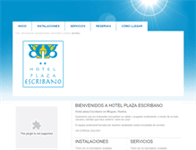 Tablet Screenshot of hotelplazaescribano.com